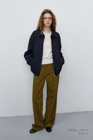 90S WIDE CORDUROY JEANS OLIVE GREEN