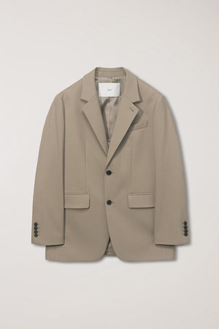 UNISEX 2 BUTTON WOOL BLAZER BEIGE