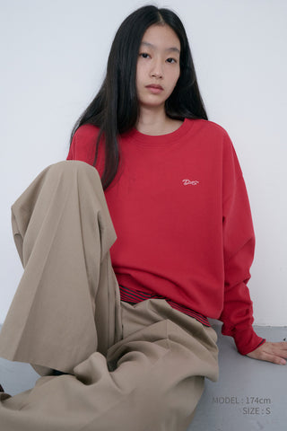 UNISEX GARMENT DYED SWEATSHIRT RED
