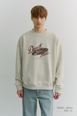 UNISEX VINYL SWEATSHIRT OATMEAL MELANGE