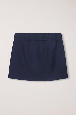 BELTED MINI SKIRT DEEP NAVY