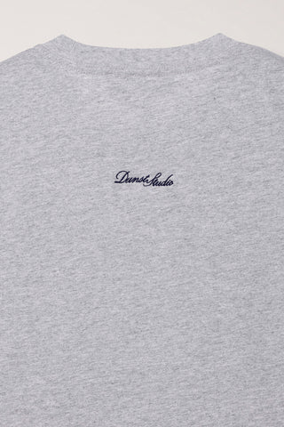UNISEX VINTAGE ARCH LOGO T-SHIRT MELANGE GREY
