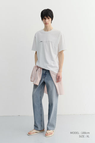 UNISEX MINIMAL LETTERING T-SHIRT OFF WHITE