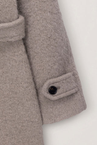 BELTED HALF COAT GREYISH BEIGE