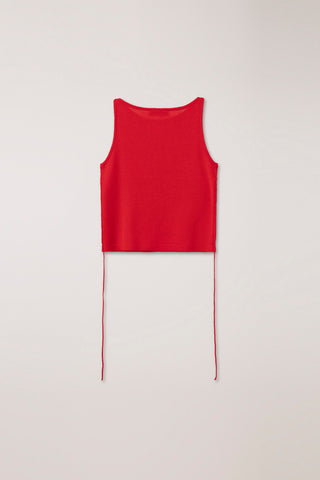 LAYERING KNIT TOP RED
