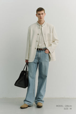 LOW RISE WIDE JEANS LIGHT BLUE