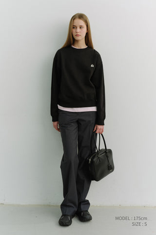 UNISEX DUNST LOGO CREASE SWEATSHIRT BLACK