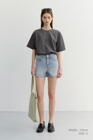 MINI DENIM SHORTS LIGHT BLUE
