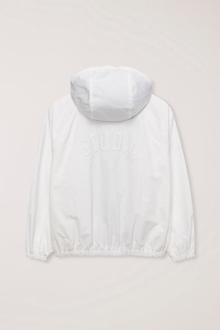 UNISEX LOGO WINDBREAKER WHITE SOFT BLUE