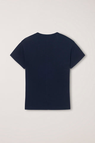 V-NECK SLIM TOP NAVY