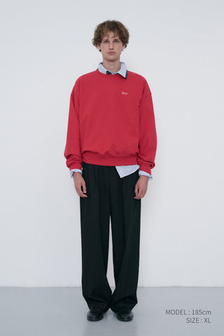 UNISEX GARMENT DYED SWEATSHIRT RED