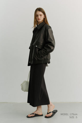 H-LINE MAXI SKIRT BLACK