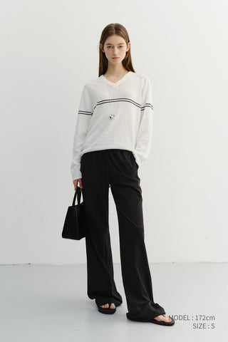 SUMMER WIDE JOGGER PANTS BLACK