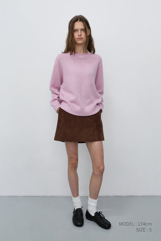 ALTER-SUEDE MINI SKIRT DEEP BROWN