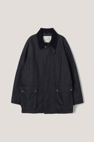 UNISEX COTTON CHORE JACKET INDIGO NAVY