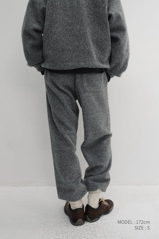 UNISEX BOUCLE JOGGER PANTS MELANGE GREY