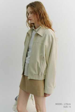 UNISEX COLLARED BLOUSON JACKET SEASALT GREY