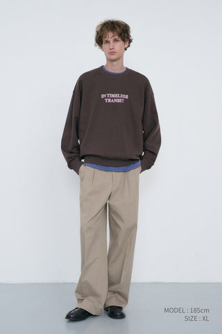 UNISEX SLOGAN SWEATSHIRT BROWN