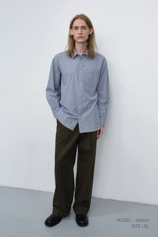 UNISEX INFORMAL SHIRT BLUE STRIPE