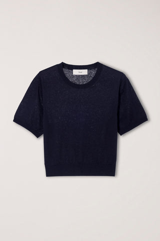 UNISEX LINEN CREWNECK KNIT NAVY