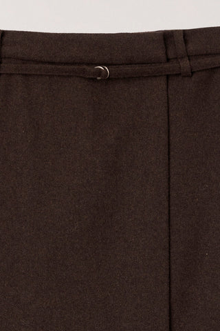 MAXI WRAP SKIRT BROWN