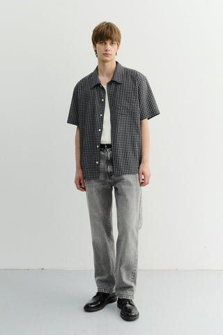 UNISEX CHECKED PAJAMA SHIRT BLACK CHECK