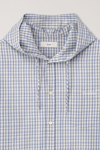UNISEX CLASSIC HOODED SHIRT CREAM CHECK