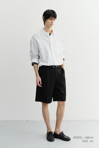 UNISEX CLASSIC OVERSHIRT WHITE STRIPE