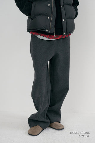 UNISEX JERSEY WIDE PANTS CHARCOAL GREY