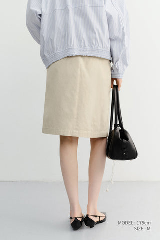 90S MIDI SKIRT BEIGE