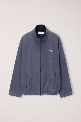 UNISEX ZIP-UP FLEECE SWEATSHIRT CHARCOAL GREY