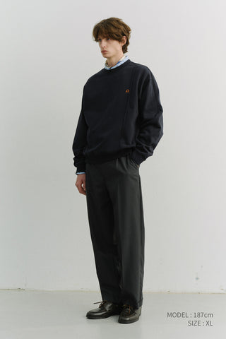 UNISEX DUNST LOGO CREASE SWEATSHIRT FRENCH NAVY