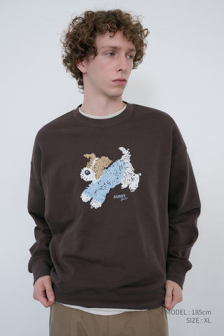 UNISEX PUPPY SWEATSHIRT BROWN