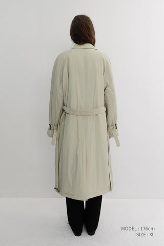 UNISEX PADDED BALMACAAN COAT SOFT BEIGE