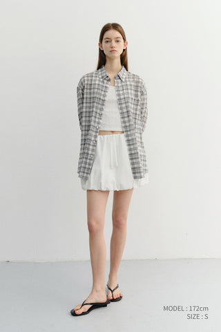 UNISEX SEERSUCKER BD SHIRT SOFT GREEN CHECK