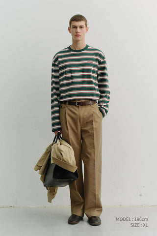 UNISEX STRIPED T-SHIRT GREEN STRIPE