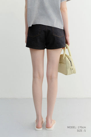 MINI DENIM SHORTS INDIGO BLUE