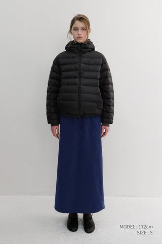 FLEECE MAXI SKIRT BLUE NAVY