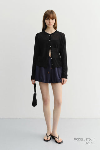 MINI VOLUMED SKIRT NAVY