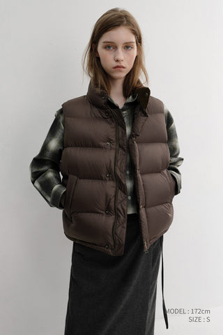 UNISEX GOOSE DOWN VEST BROWN
