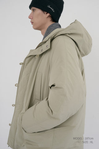 UNISEX GOOSE DOWN PARKA JACKET SOFT KHAKI