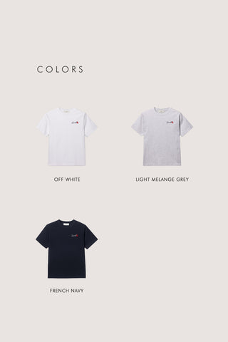 UNISEX MARINE LOGO T-SHIRT FRENCH NAVY