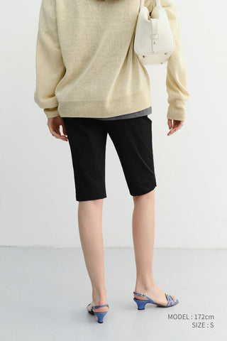 SLIM BIKER SHORTS BLACK