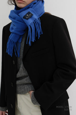 UNISEX 2-WAY 3 BUTTON CASHMERE COAT BLACK