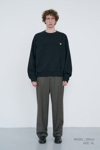 UNISEX DUNST LOGO CREASE SWEATSHIRT BLACK