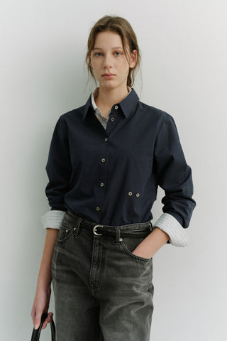 2-WAY ESSENTIAL SHIRT NAVY