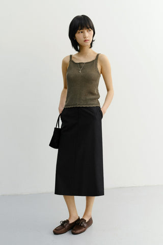 H-LINE LONG SKIRT BLACK