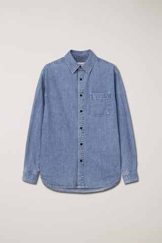 UNISEX OVERSIZED DENIM SHIRT LIGHT BLUE