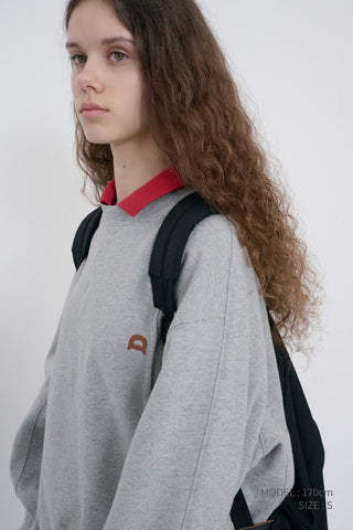 UNISEX DUNST LOGO CREASE SWEATSHIRT MELANGE GREY
