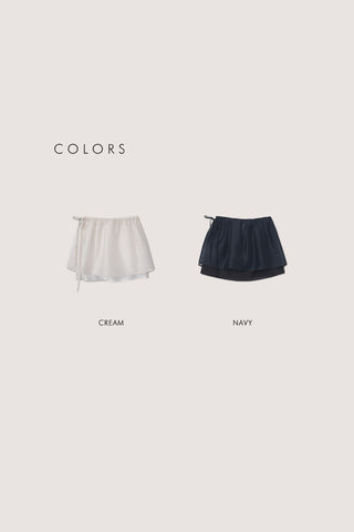 LAYERED VOLUME SKIRT NAVY